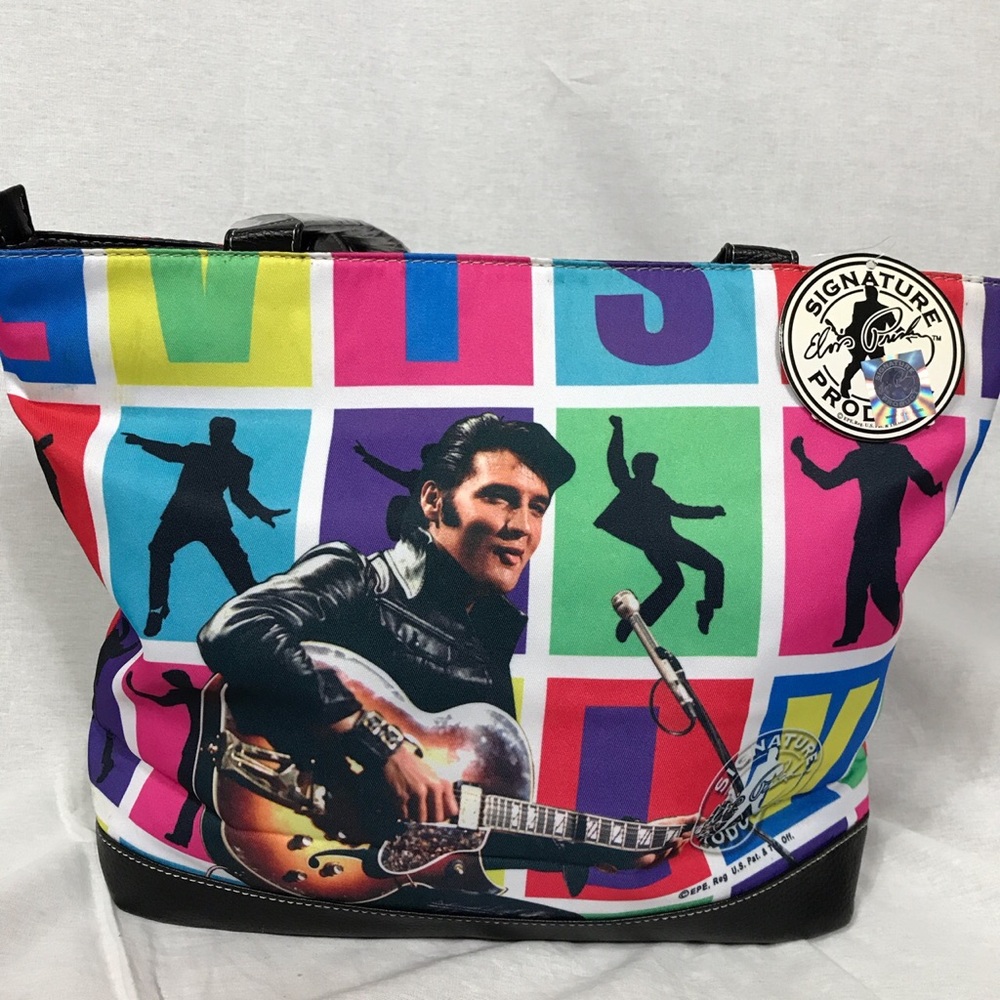Vintage Elvis Presley Colorful Print Handbag